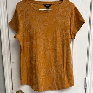 Simply Vera Vera Wang Burnt Orange Short Sleeve Tee